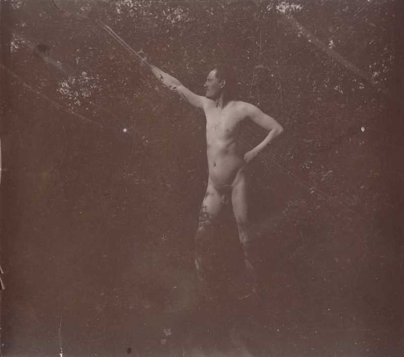 Edvard Munch: Edvard Munch som akt. Kollodion, 1903. Foto © Munchmuseet