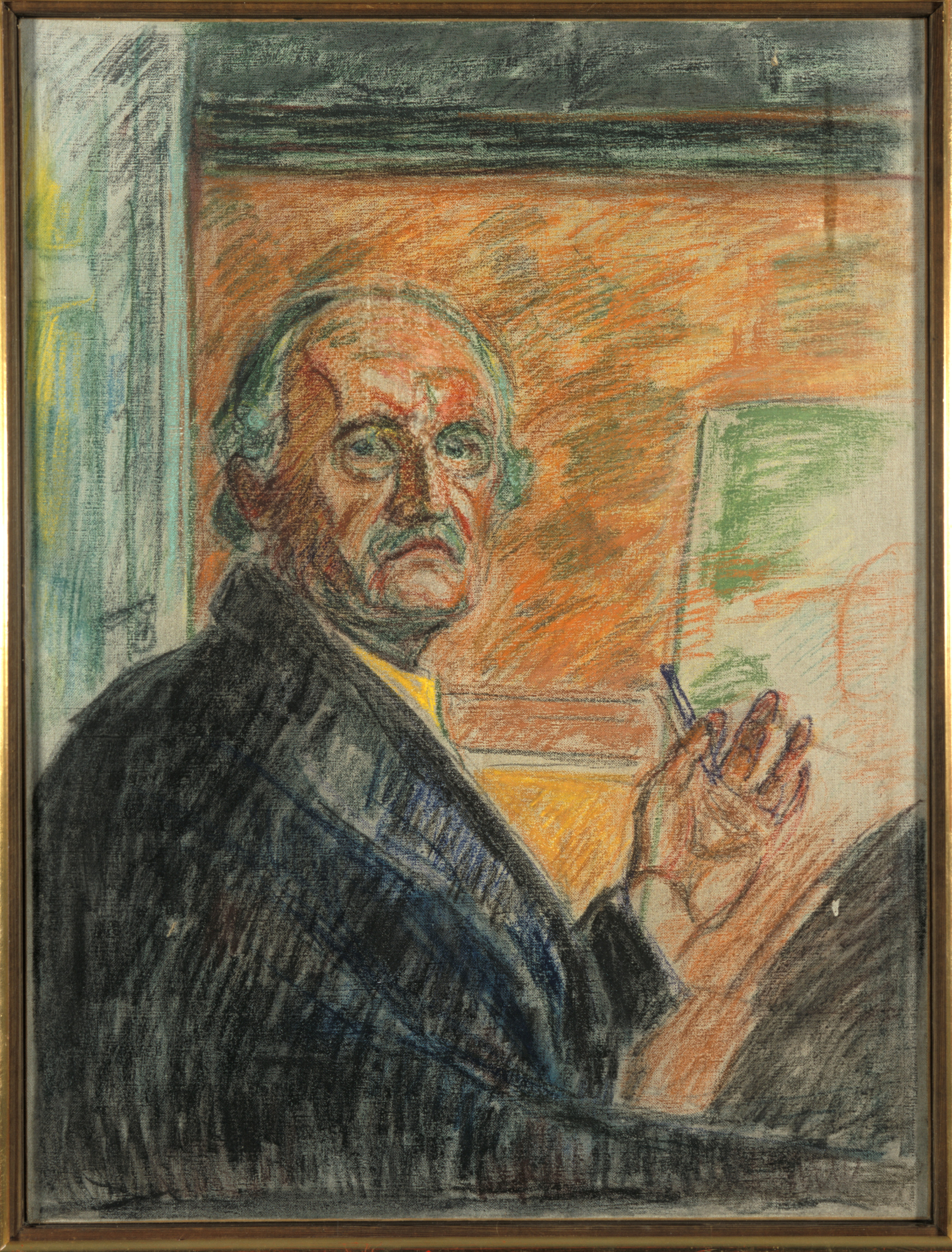 Selvportrett med pastellstift (1943)