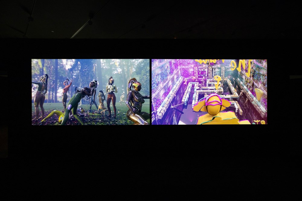 Installation view from THE MACHINE IS US