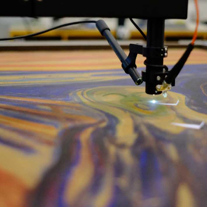 Microfading of The Scream. Photo: Tomasz Łojewski