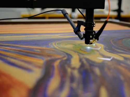 Microfading of The Scream. Photo: Tomasz Łojewski