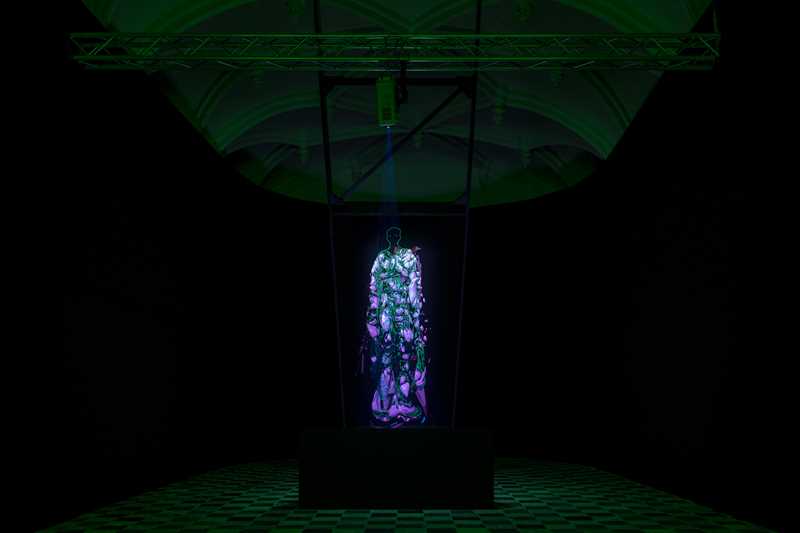 Sandra Mujinga, Flo (2019). Installation view of Midnight at Vleeshal, Middelburg (2020) Courtesy the artist, Croy Nielsen, Vienna, and The Approach, London.