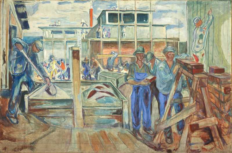 Edvard Munch: Winter Studio Under Construction. Oil on canvas, 1929. Photo © Munchmuseet