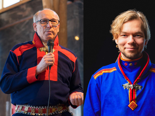 Portrettfoto av Harald Gaski og Viktor Bomstad.